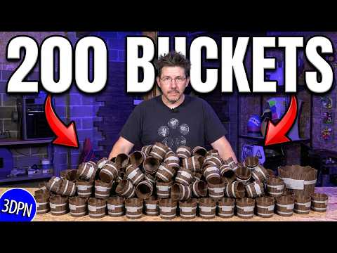 3D Printing Nerd Made 200 Mini Buckets for Felicia Day's Guild Kickstarter