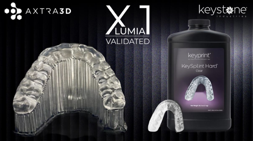 Axtra3D Adds Keystone's KeySplint Hard Clear to Its Lumia X1