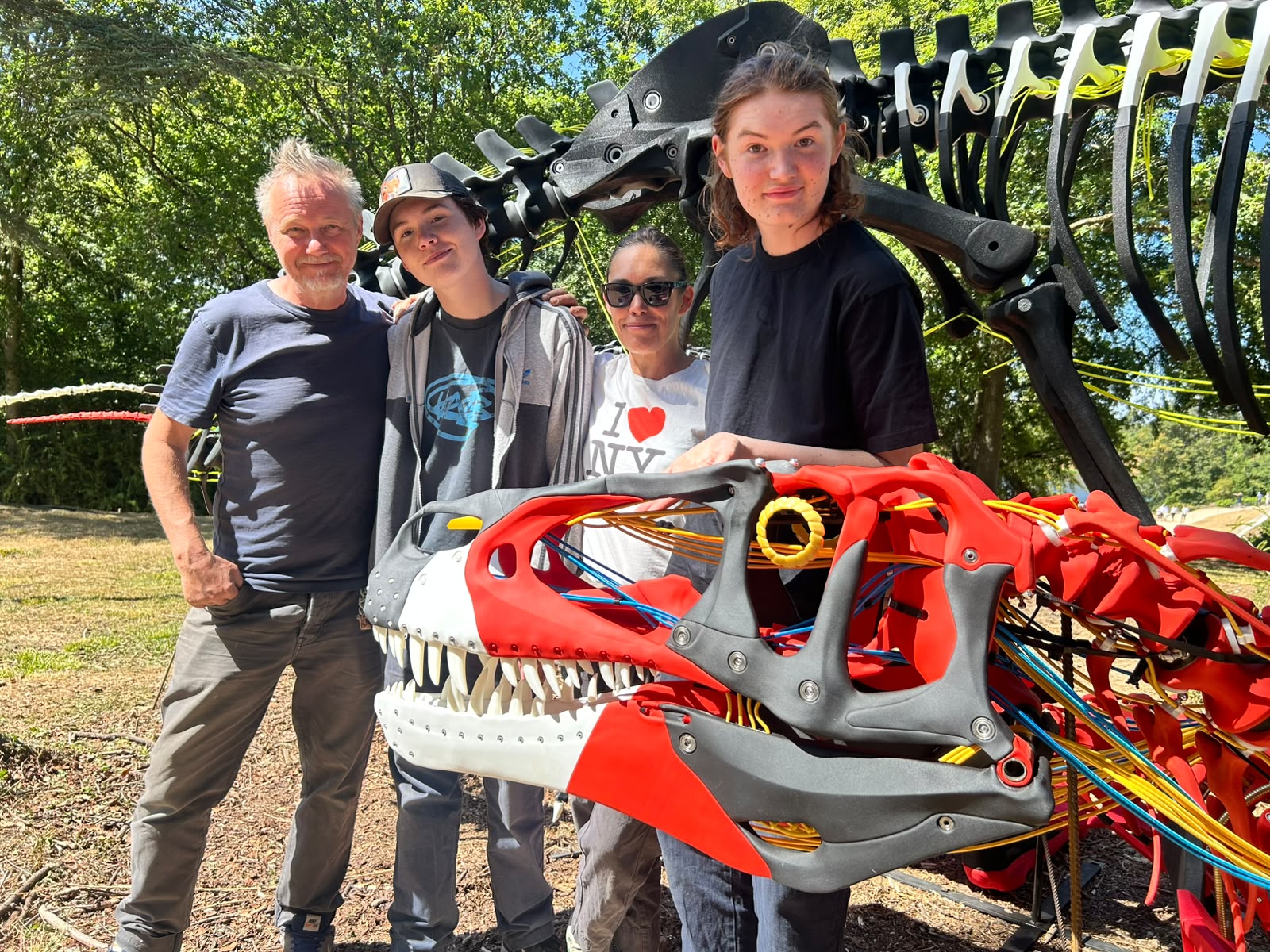Fourteen Bambu Lab Printers Built a Nine-Meter Dinosaur Skeleton