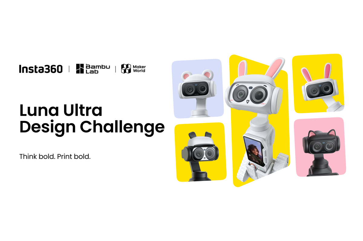 Bambu Lab and Insta360 Launch a 3D-Printed Accessory Challenge for the Luna Ultra