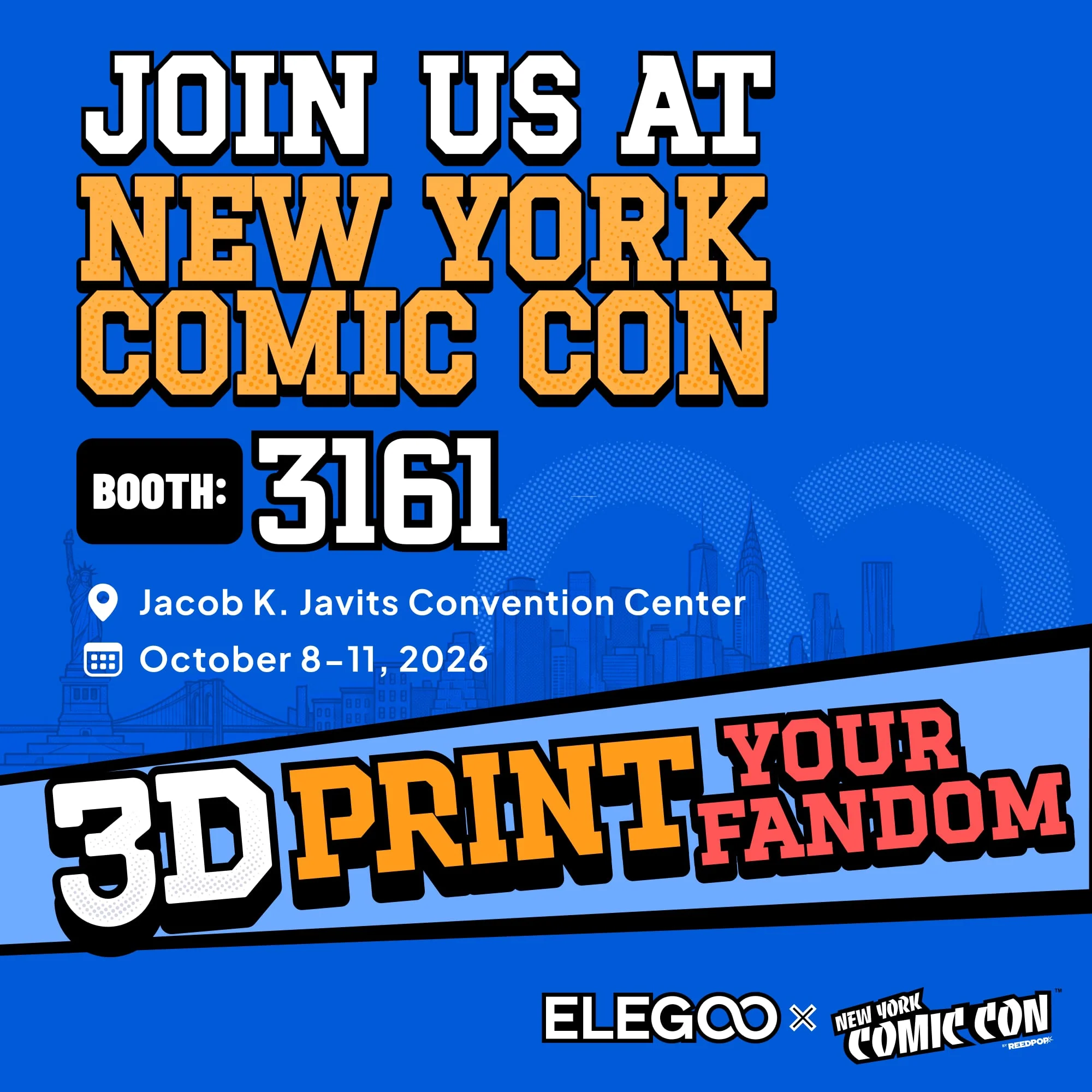 Elegoo Heads to New York Comic Con 2026
