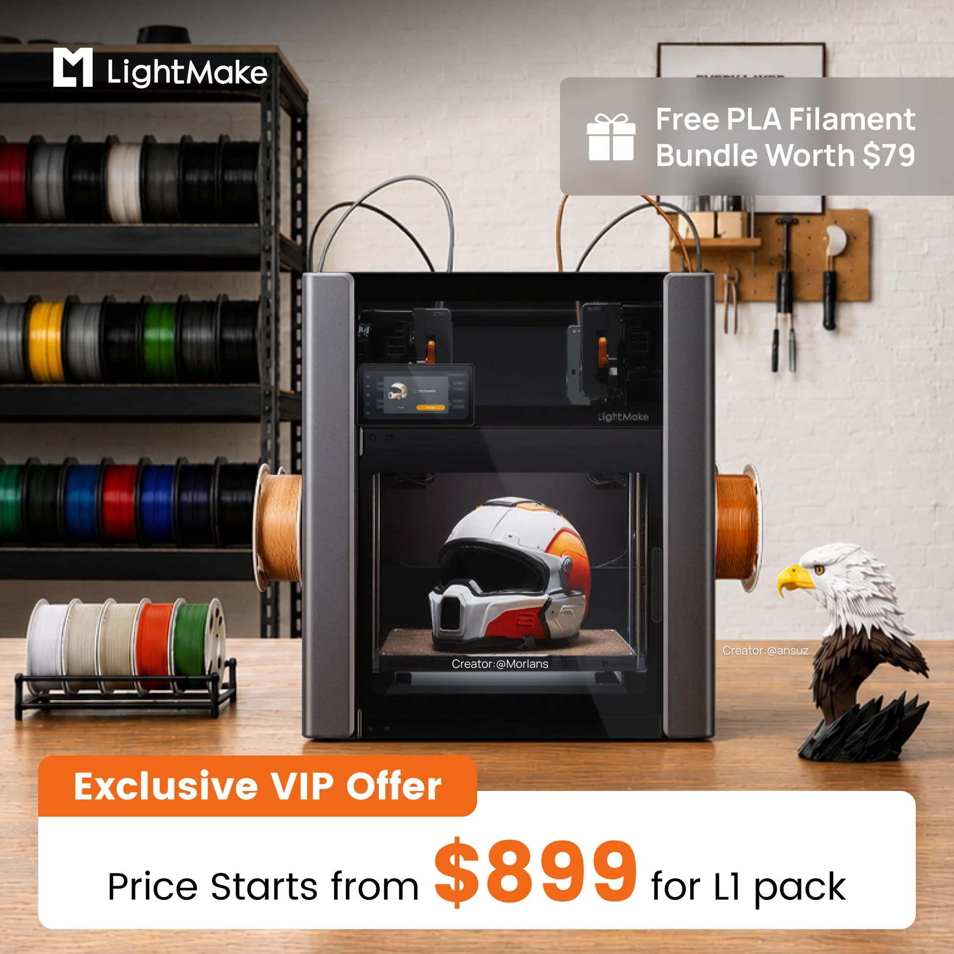 LightMake L4 Promises Four Simultaneous Prints With Independent Linear-Motor Heads