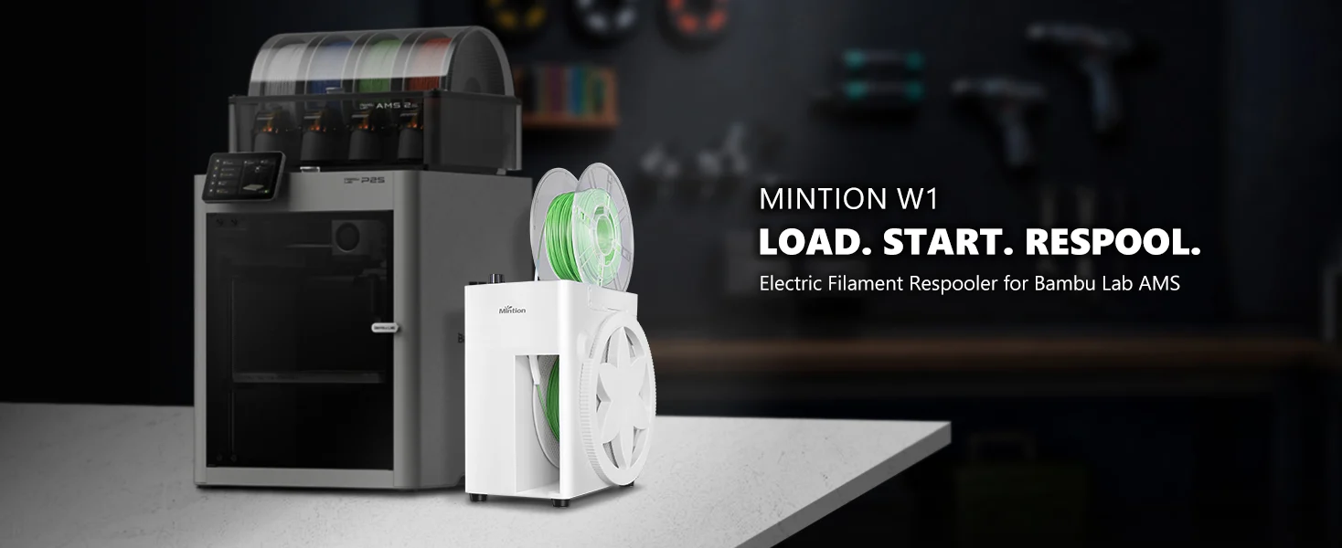 Mintion W1 Electric Respooler Fixes Bambu Lab AMS Spool Compatibility in Under Four Minutes