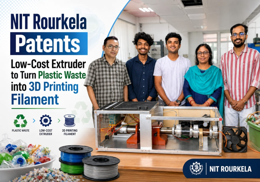 NIT Rourkela Patents Low-Cost Recycled Filament Extruder