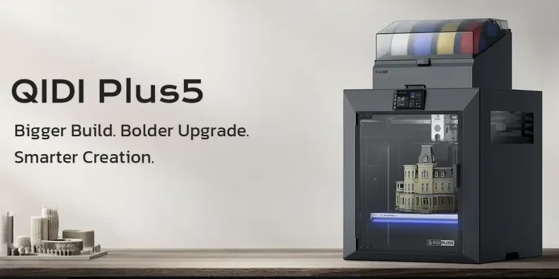QIDI Plus5 Is a $750 Large-Format 3D Printer with a 65C Heated Chamber