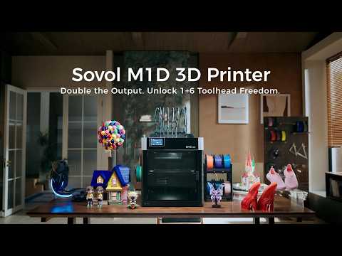 Sovol M1D Launches With DualX: A 7-Color IDEX + Tool-Changer Hybrid That Kills Purge-Tower Waste