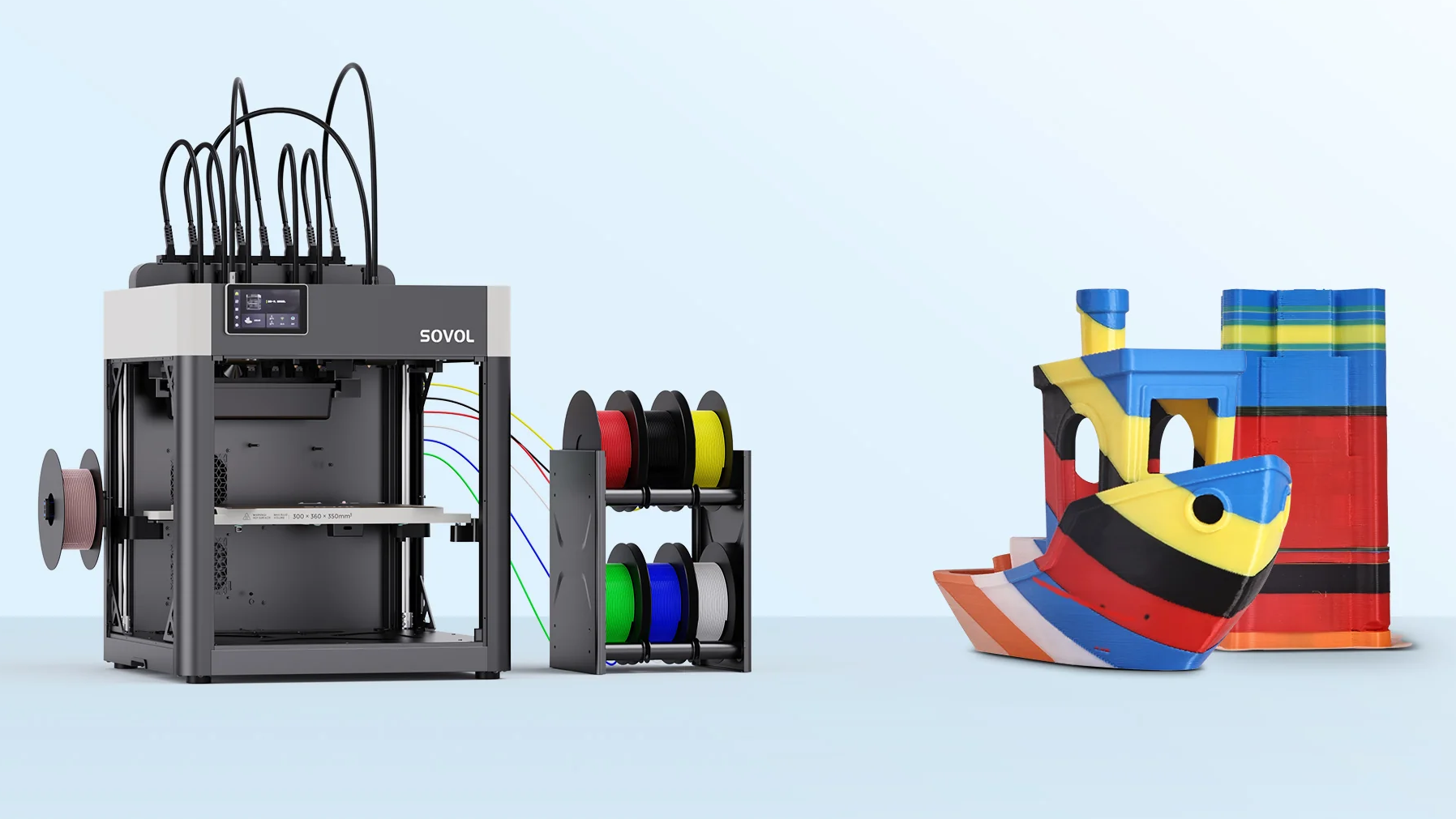 Sovol M1D Merges IDEX Dual Extrusion With 7-Toolhead Swapping