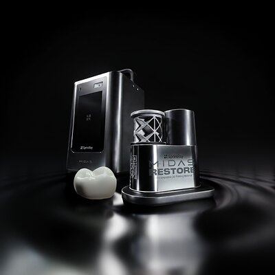 SprintRay's Midas Restore Brings Ceramic-Zirconia Dental Restorations to Chairside 3D Printing